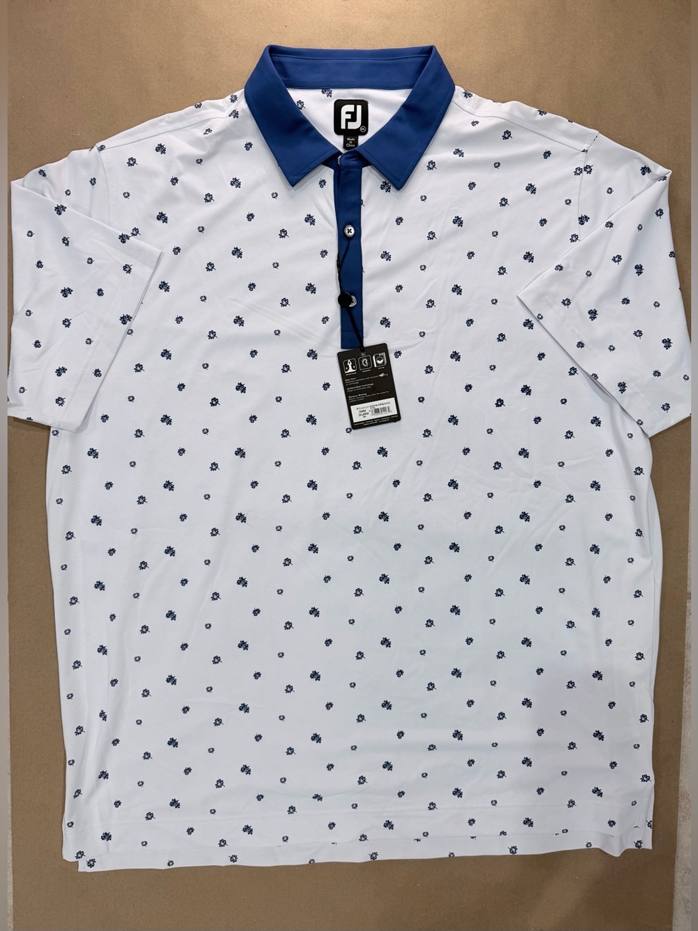 FootJoy Performance Polo – Men’s 2XL Floral Print Moisture‑Wicking Golf (NWT)